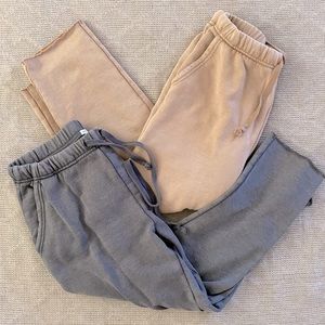 Aerie Fleece Cropped Sweatpants Set of 2
